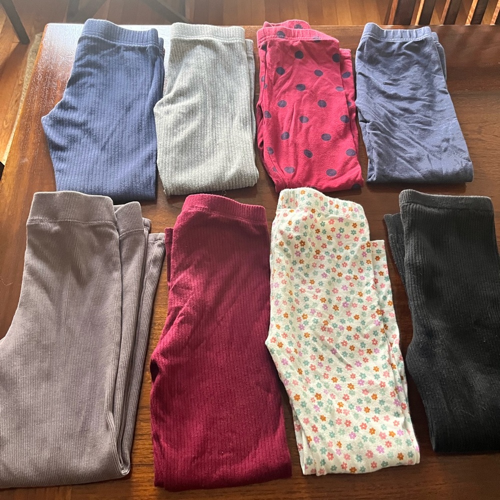 Bundle Lot Deal of x8 Leggings Pants Carters Cat and Jack (6, XS)